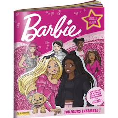 Jouet-Activités artistiques et musicales-Loisirs créatifs-Album de stickers Barbie Toujours Ensemble ! - Panini - 176 stickers base, brillants et pailletés