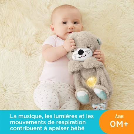 Fisher-Price - Ma Loutre Câlins Bonne Nuit - Jouet d'Eveil - Peluche Apaisante pour Bébé - Lumière et Musique - Dès la naissance BEIGE 3 - vertbaudet enfant 