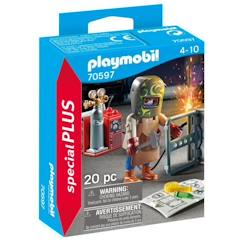 Jouet-Jeux d'imagination-PLAYMOBIL - 70597 - Soudeur - Accessoires inclus - Pour enfants de 4 ans et plus