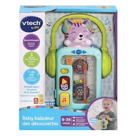 VTECH BABY - Baby Baladeur des Découvertes BLEU 3 - vertbaudet enfant 