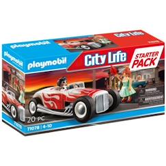 Jouet-PLAYMOBIL - City Life - Voiture vintage avec couple - Classic Car 50's