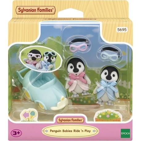 Poupée - SYLVANIAN FAMILIES - Les jumeaux Pingouin - Voiture et lunettes - Articulés BLANC 2 - vertbaudet enfant 