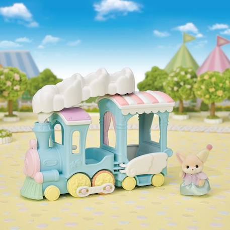 Train à vapeur pour enfant - SYLVANIAN FAMILIES - Bébé Fennec inclus - Sièges animés - Jusqu'à 5 personnages BLEU 2 - vertbaudet enfant 