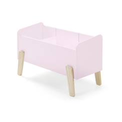 Chambre et rangement-Rangement-Coffre, rangement jouet-Coffre à jouets - KIDDY - Rose - MDF laqué - Rangement enfant