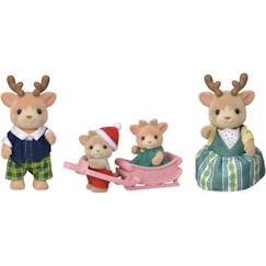 Jouet-Jeux d'imagination-Figurines, mini mondes, héros et animaux-Poupée - SYLVANIAN FAMILIES - La famille Renne - Blanc - Mixte - 5692