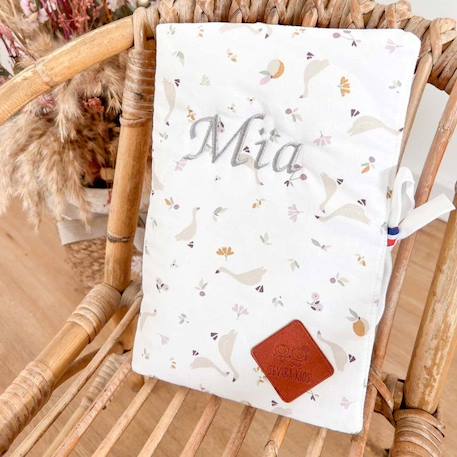 Protége carnet de santé bébé en coton - Sidonia BLANC 2 - vertbaudet enfant 