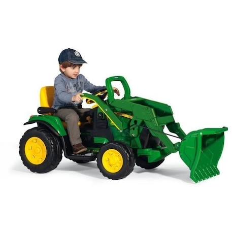 Tractopelle électrique - John Deere LOADER - PEG PEREGO VERT 6 - vertbaudet enfant 