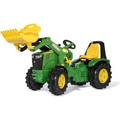 Jouet-Jeux de plein air-Tricycles, draisiennes et trottinettes-Tracteur à pédales Rolly Toys X-Trac Premium John Deere 8400R - Vert - Pour enfants de 3 à 10 ans