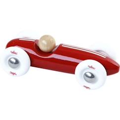 Jouet-Jeux d'imagination-Voiture en bois massif laqué - Vilac - Grand Prix vintage PM rouge - Enfant - 3 ans