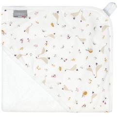 Linge de maison et décoration-Cape de bain en coton et bambou pour bébé - Sevira Kids Sidonia - Blanc