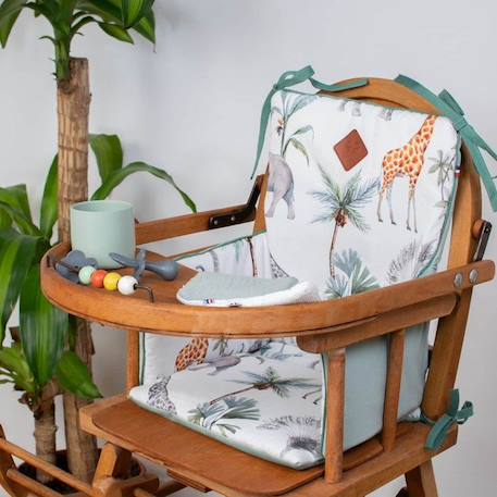 Coussin de chaise haute bébé - SEVIRA KIDS - Safari - Siège de table - 10 kg - Vert - Bébé - Mixte VERT 2 - vertbaudet enfant 