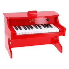 Jouet-Jeux d'imitation-Maison, bricolage et métiers-Jouet musical - VILAC - E-piano rouge - 25 touches - Support à partitions - Pour enfants dès 3 ans