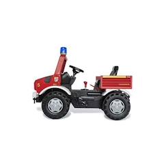 Jouet-Jeux de plein air-Véhicule à pédales Unimog Pompiers - Rolly Toys - Pneus murmure - RollyFlashlight inclus