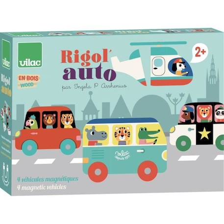 Rigol'Auto illustrés par Ingela P. Arrhenius BLANC 4 - vertbaudet enfant 