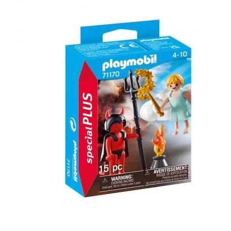 Playmobil - 71170 - Ange et démon special plus - Enfant - Multicolore - 2 personnages et accessoires BLANC 1 - vertbaudet enfant 