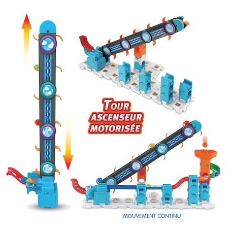 Circuit de billes VTECH MARBLE RUSH - SUPER SKY TOWER SET XL300E - 143 pièces - Pour enfants de 4 ans et plus BLANC 4 - vertbaudet enfant 