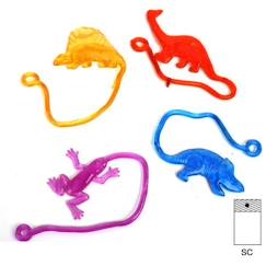 Jouet-Jeux éducatifs-Robots-Animal dino sticky 7 cm - SMIFFY'S - Jouet enfant - Rouge