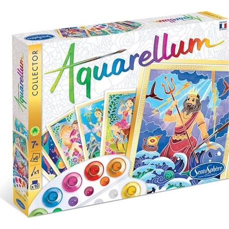 Coffret Aquarellum Collector - Dieux et Déesses Grecs BLEU 1 - vertbaudet enfant 