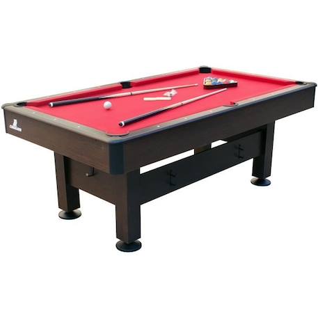 Table de Billard - Cougar - Topaz 6ft - Marron et Rouge - Pieds Réglables et Accessoires Inclus MARRON 4 - vertbaudet enfant 