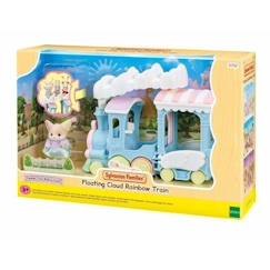 Jouet-Jeux d'imagination-Figurines, mini mondes, héros et animaux-Train à vapeur pour enfant - SYLVANIAN FAMILIES - Bébé Fennec inclus - Sièges animés - Jusqu'à 5 personnages