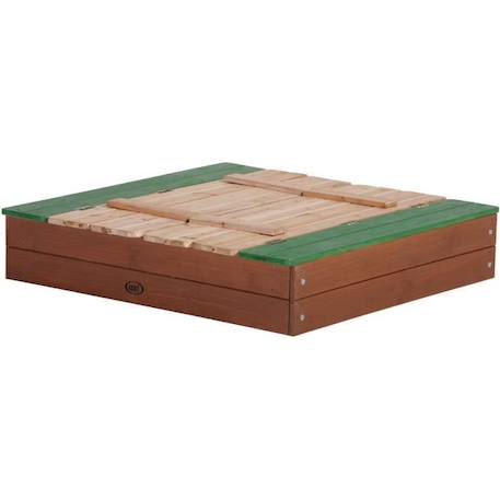 Bac à Sable Enfant AXI Ella - Bois avec Couvercle - 100 x 95 cm MARRON 3 - vertbaudet enfant 