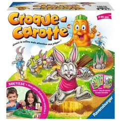 Jouet-Jeux de société-Jeux classiques et de réflexion-Jeu de plateau - RAVENSBURGER - Croque Carotte + Jeu de cartes inedit - Mixte - A partir de 4 ans - Enfant