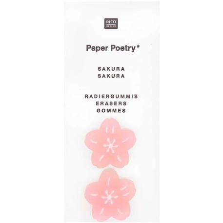 Rico Design 2 Gommes Roses Fleurs Sakura - Printemps Japonais ROSE 1 - vertbaudet enfant 