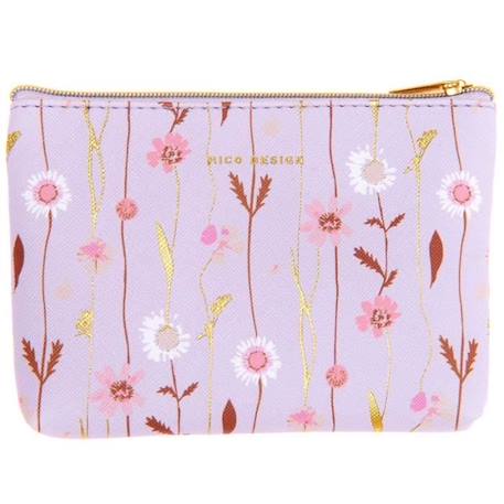 Fille-Accessoires-Pochette Fantaisie Rico Design - Fleurs champêtres - 14 x 10 cm