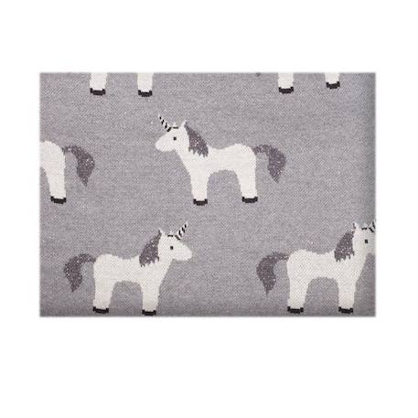 Couverture pour  en coton bio LICORNE GRIS 1 - vertbaudet enfant 