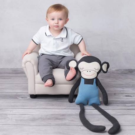 Peluche Singe en coton - SEVIRA KIDS - Plush - Multicolore - Bleu - Mixte BLEU 4 - vertbaudet enfant 