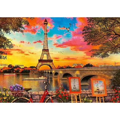 Puzzle 1000 pièces Ravensburger Les quais de Seine - Dimensions 70 x 50 cm - Pour enfants - Garantie 2 ans JAUNE 1 - vertbaudet enfant 