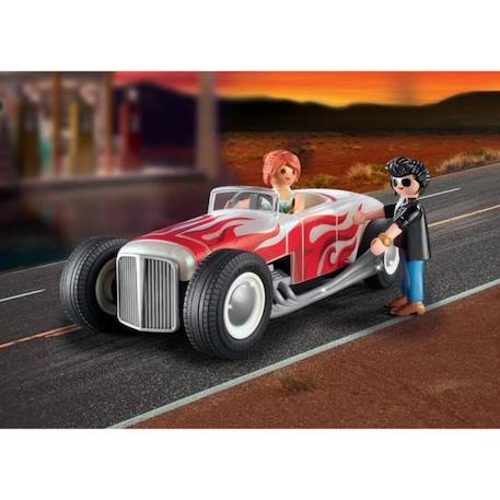 PLAYMOBIL - City Life - Voiture vintage avec couple - Classic Car 50's BLEU 4 - vertbaudet enfant 