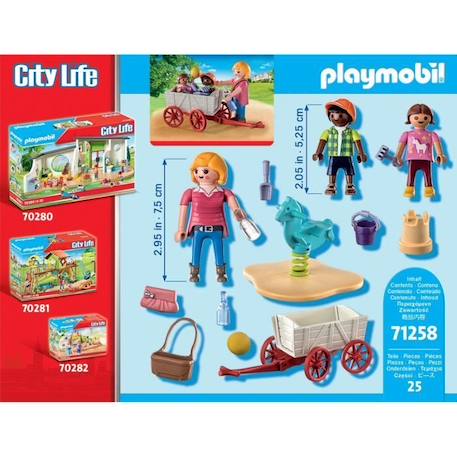 PLAYMOBIL - 71258 - Dollhouse La Maison Traditionnelle - Starter Pack - Nourrice avec enfants BLEU 6 - vertbaudet enfant 