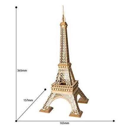 Maquette en bois - La Tour Eiffel - 121 pièces - ROBOTIME - Jaune - A monter soi-même - Enfant JAUNE 3 - vertbaudet enfant 