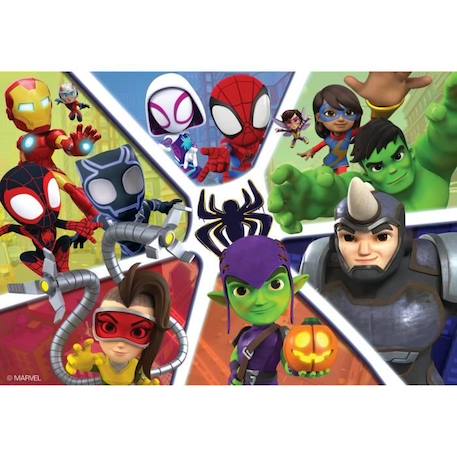 Puzzle 2x24 pièces Spidey & compagnie - Dès 4 ans Ravensburger BLANC 3 - vertbaudet enfant 