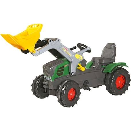 Tracteur à pédales FENDT Vario 211 avec chargeur Rolly FarmTrac pour enfant de 3 ans et plus - Jaune et vert VERT 1 - vertbaudet enfant 