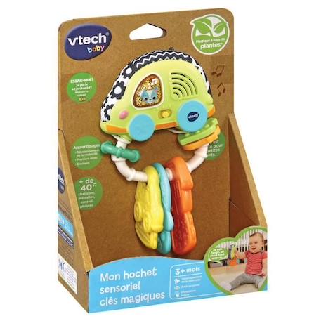 Hochet Sensoriel Clés Magiques Vtech Baby en bioplastique VERT 3 - vertbaudet enfant 