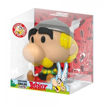 Plastoy - Astérix - Tirelire Chibi Asterix 15 cm ROUGE 2 - vertbaudet enfant 