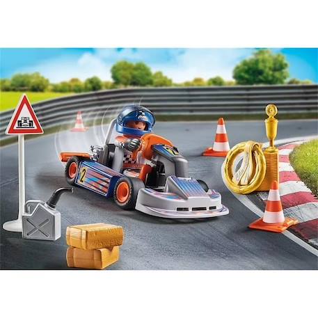 Playmobil - 71187 - Pilote de kart - Sports and Action - Mixte - 40 pièces BLEU 2 - vertbaudet enfant 