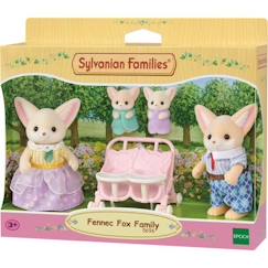 Jouet-Jeux d'imagination-Poupée - SYLVANIAN FAMILIES - Famille Fennec - Multicolore - Articulée et habillée avec soin