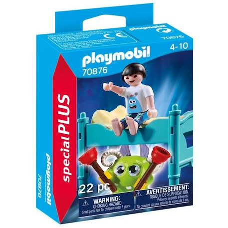 PLAYMOBIL - 70876 - Enfant avec petit monstre - 22 pièces - A partir de 4 ans BLEU 1 - vertbaudet enfant 