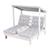 ROBA Double Chaise Longue pour Enfants avec Coussins Little Stars Déhoussables et Pare-Soleil - Bois Résistant Gris GRIS 1 - vertbaudet enfant 