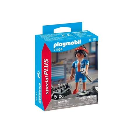 PLAYMOBIL - 71164 - Special Plus Mécanicienne - Mixte - 4 ans - Bleu BLEU 1 - vertbaudet enfant 