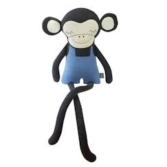 Jouet-Premier âge-Peluche Singe en coton - SEVIRA KIDS - Plush - Multicolore - Bleu - Mixte