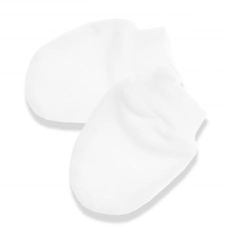 Moufles naissance en coton gants bébé anti griffures - SEVIRA KIDS - Blanc - 100% coton BLANC 1 - vertbaudet enfant 