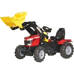 -Tracteur à pédales ROLLY TOYS MASSEY FERGUSSON Farmtrac - Rouge - Pour Enfant à partir de 3 ans