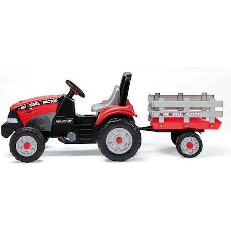 Tracteur à pédales - Maxi Diesel avec remorque - PEG PEREGO ROUGE 1 - vertbaudet enfant 