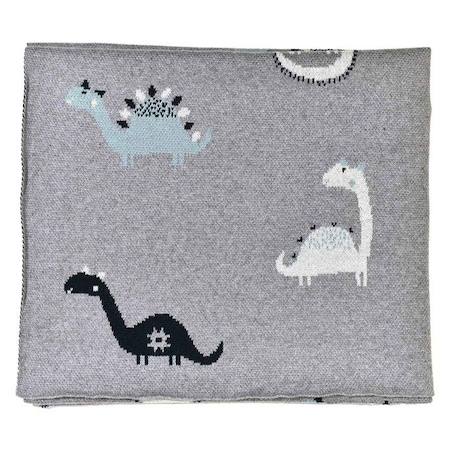 Couverture coton bio DINO GRIS 4 - vertbaudet enfant 