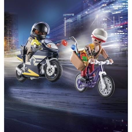 PLAYMOBIL - 71255 - City Action - Starter Pack Agent et voleur BLEU 2 - vertbaudet enfant 