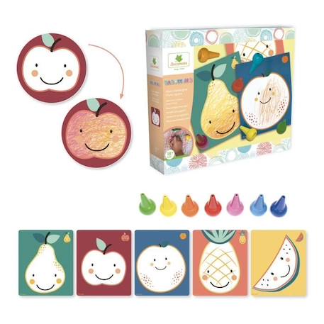 Sycomore - Crayons géants fruits d'été Babyssimo VERT 2 - vertbaudet enfant 